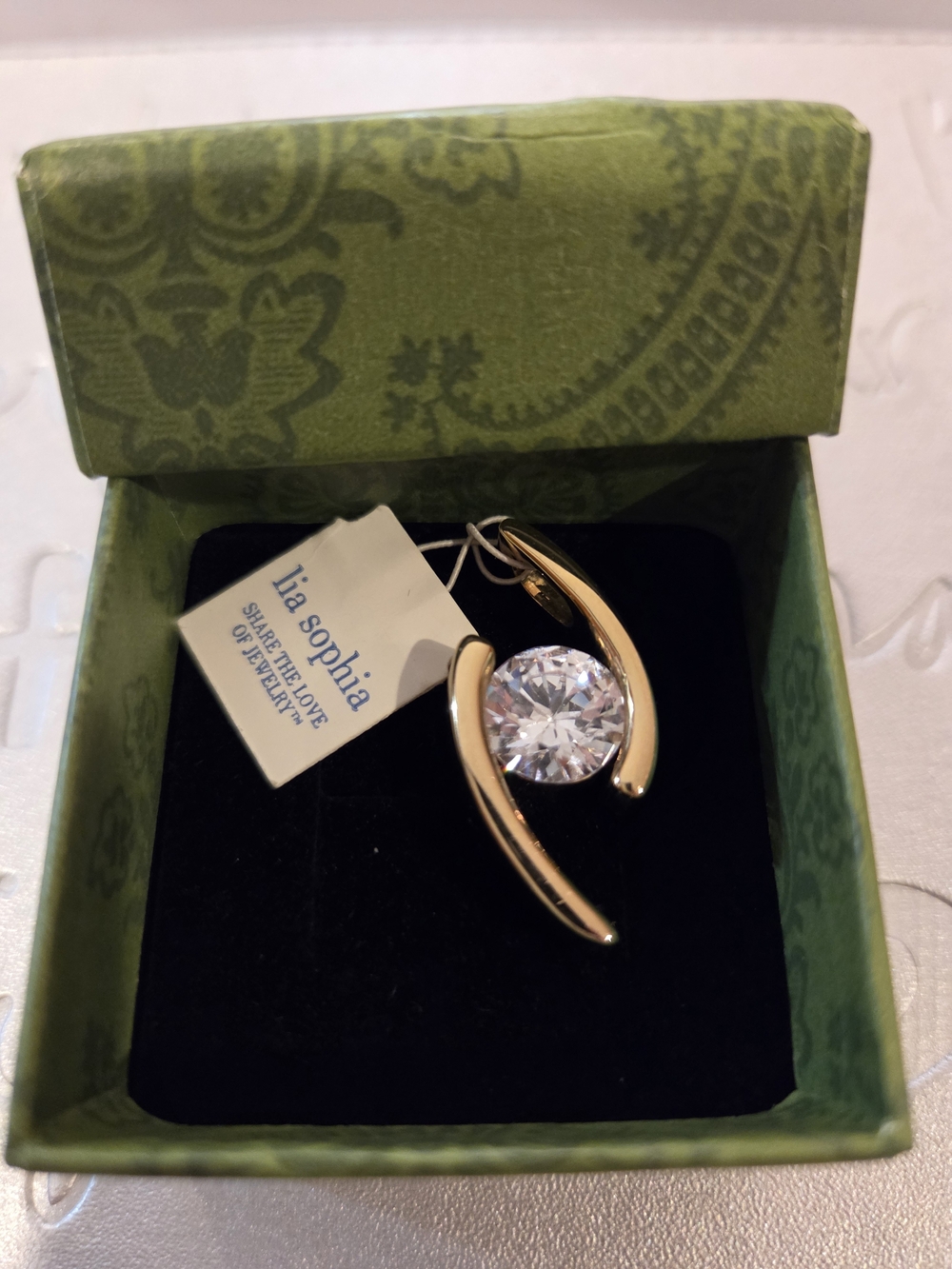 Lia Sophia The World And Diamond Pendant